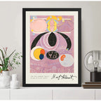 Cuadro Dormitorio Living Hilma Klint Adultez N. 6 Signature Marco Negro