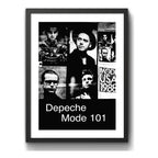 Cuadro Depeche Mode 101 Concierto Rock Pop En Blanco Y Negro Marco Negro