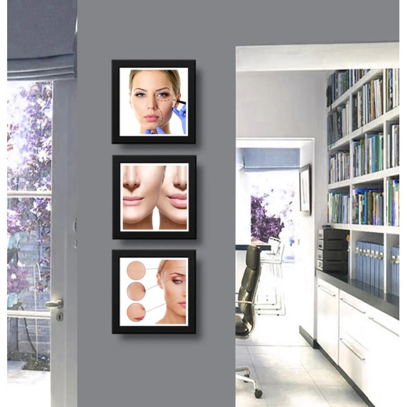 Set 3 Cuadros Estetica Plastica Clinica Decoración Salon