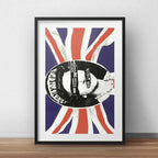 Cuadro Sex Pistols God Save The Queen Punk Rock Con Paspartú Marco Negro