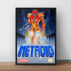 Cuadro Metroid Samus Nintendo Game Videojuego Decoracion Bs3 Marco Negro