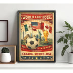 Cuadro Copa Del Mundo Futbol 26 Canada Mexico Estados Unidos Marco Negro