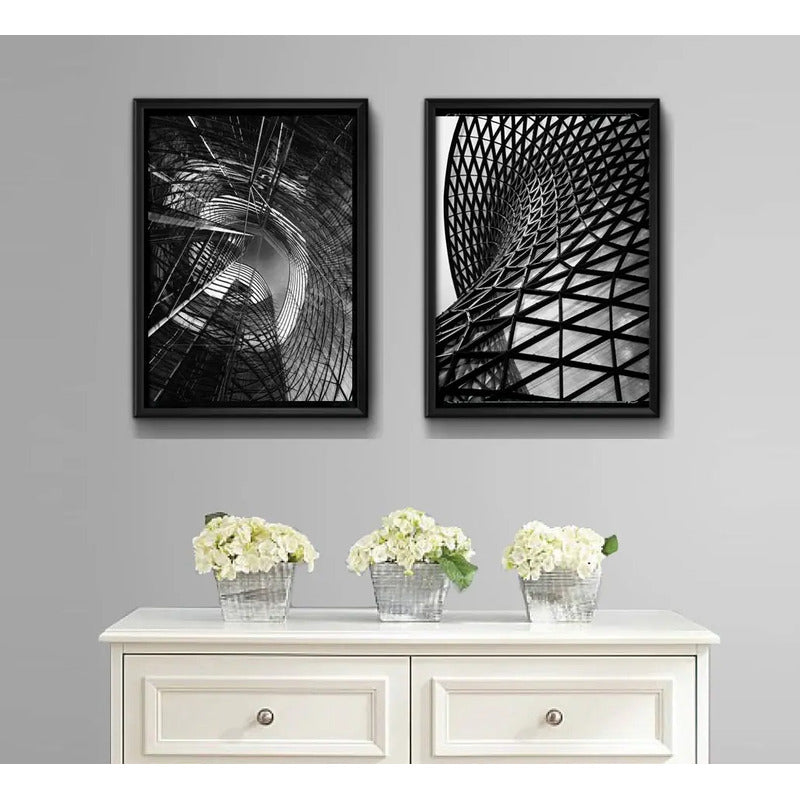 Set 2 Cuadros Arquitectura Moderna Edificio Arte Decoracion