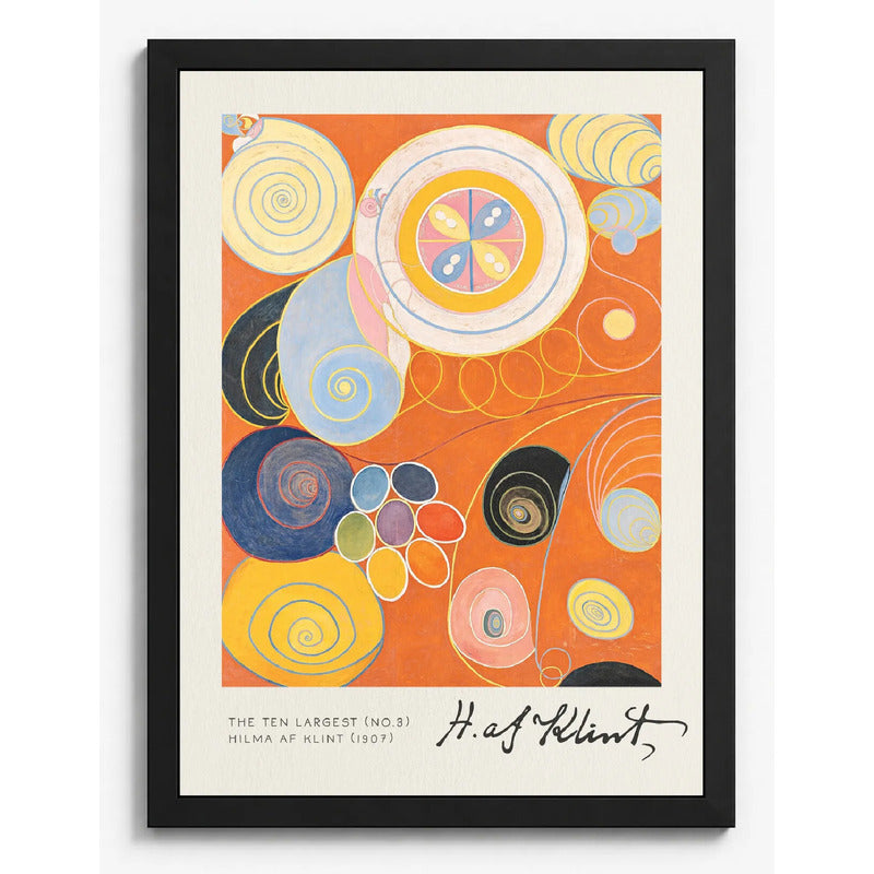 Cuadro Dormitorio Living Hilma Klint Juventud N. 3 Signature Marco Negro