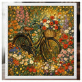 Cuadro Bicicleta Gustav Klimt Arte Flores Jardin Campestre Marco Blanco