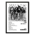 Cuadro Ramones Primero Album Spotify Canciones Punk Rock Marco Negro