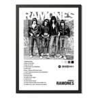 Cuadro Ramones Primero Album Spotify Canciones Punk Rock Marco Negro