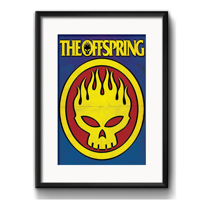 Cuadro The Offspring Punk Rock Decoracion Con Paspartú Marco Negro