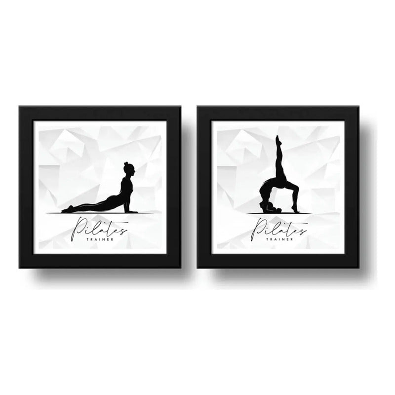 Set 2 Cuadros Pilates Gym Musculacion Gimnasio B2 Decoracion
