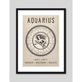 Cuadro Acuario Signo Astrologia Horoscopo Zodiaco Decoracion Marco Negro