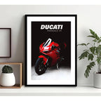 Cuadro Moto Ducati Panigale V4 Motocicleta Arte Modelo Marco Negro