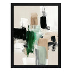 Cuadro Dormitorio Living Boho Arte Abstracto Tierra Urbana Marco Negro