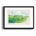 Cuadro Van Gogh Campos De Trigo Verde 53x43cm Con Paspartú Marco Negro