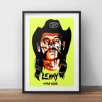 Cuadro Lemmy Kilmister Motorhead Metal Decoracion C Paspartú Marco Negro