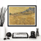 Cuadro Para Living Cocina Estudio Decoracion Moderna Nude Van Gogh Campo De Trigo Color Beige Con Marco Negro