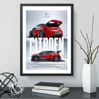 Cuadro Citroën C3 Wrc Concept Auto Carrera Decoracion Marco Negro