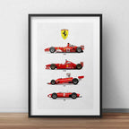 Cuadro Formula 1 Ferrari Autos Carrera Modelos Con Paspartu