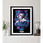 Cuadro Stranger Things Vecna Luminiscente Serie Tv Arte Marco Negro