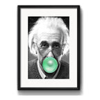 Cuadro Albert Einstein Chicle Pop Art Decoracion Paspartú