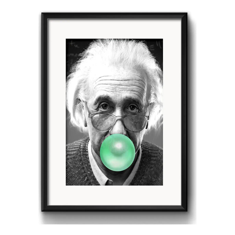 Cuadro Albert Einstein Chicle Pop Art Decoracion Paspartú