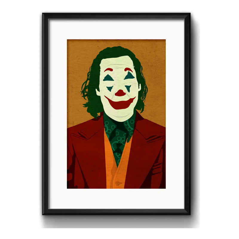 Cuadro Guason Minimalista Art Joker Pelicula Con Paspartú