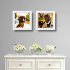 Set 2 Cuadros Pareja Pretos Velhos Arte Umbanda Decoracion