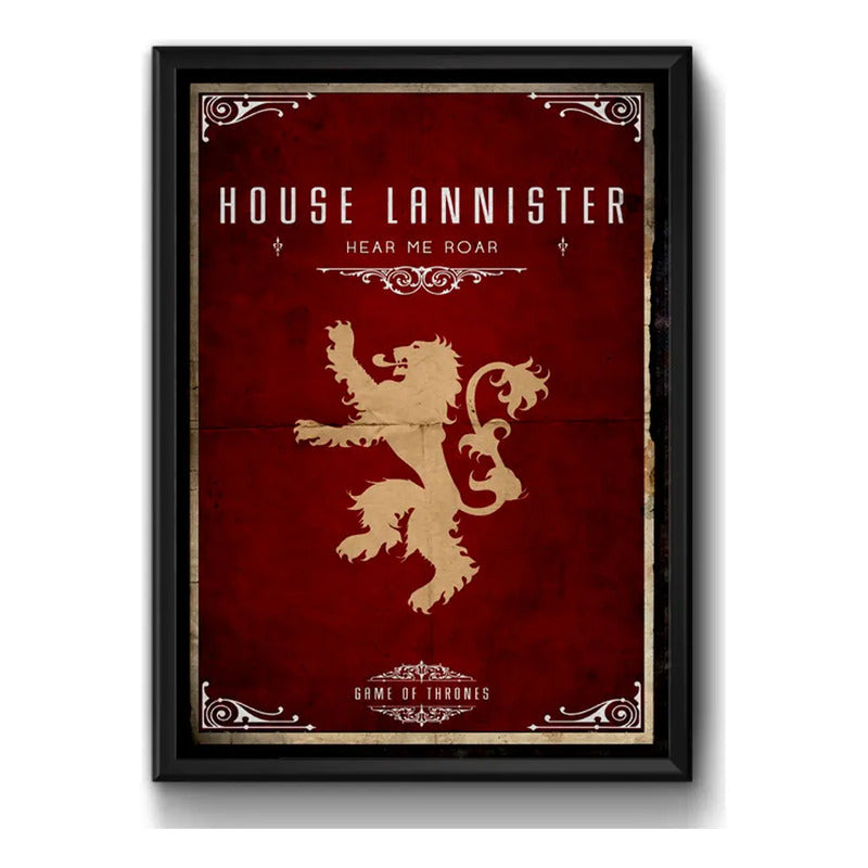 Cuadro Casas De Game Of Thrones Juego De Tronos Decoracion
