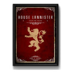 Cuadro Casas De Game Of Thrones Juego De Tronos Decoracion