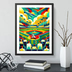 Cuadro Béisbol Baseball Jugador Equipo Club Gym Decoracion Pop Art 1 Con Marco Negro