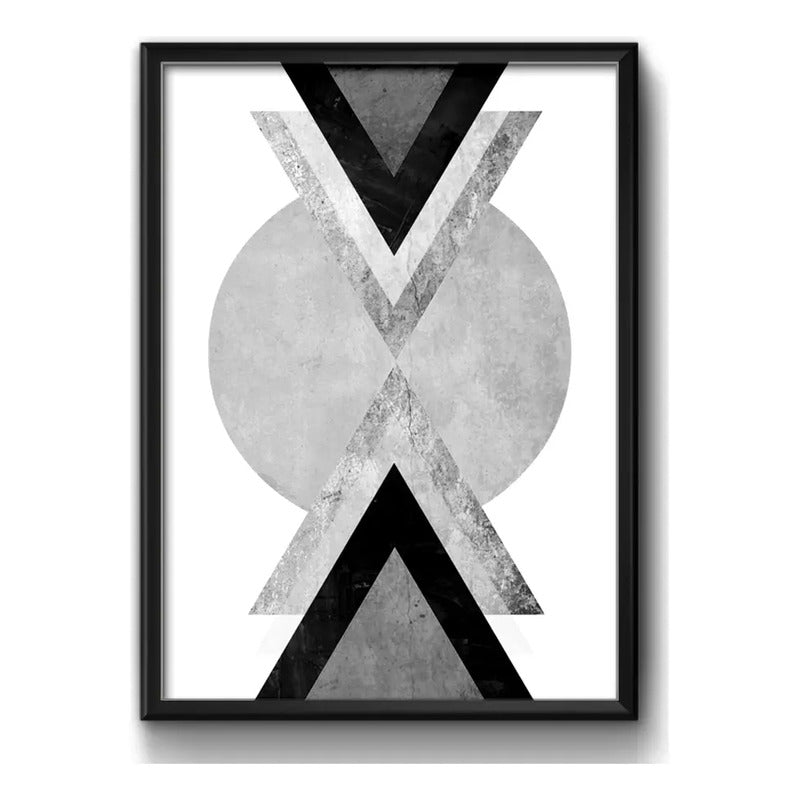 Cuadro Geometrico Abstracto Escandinavo Moderno Decoracion