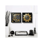 Set 2 Cuadros Mandalas Oro Dorada Decoracion Zen Hogar
