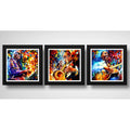 Set 3 Cuadros Jazz Blues Pop Art Saxófono Guitarra Musica