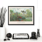 Cuadro Dormitorio Living Monet El Jardin Del Artista Flores Marco Negro