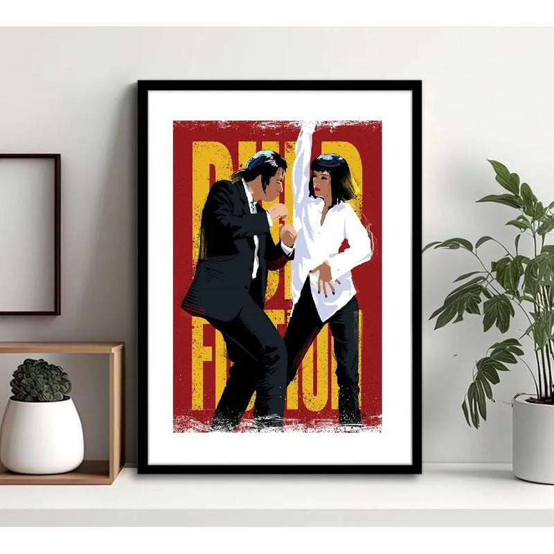 Cuadro Pulp Fiction Danza Pelicula Tarantino Cine Decoracion Marco Negro