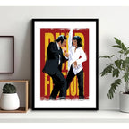 Cuadro Pulp Fiction Danza Pelicula Tarantino Cine Decoracion Marco Negro