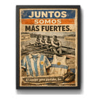 Cuadro Frase Motivacional Juntos Somos Más Fuertes Uruguay Marco Negro