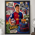 Cuadro Personalizado Cumpleanos Futbol Detalles Arte Regalo Modelo 2 Negro