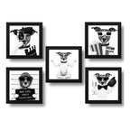 Set 5 Cuadros Perro Lifestyle Cinema Spa Mascota Pet Decora