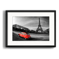 Cuadro Paris Francia Torre Eiffel Retro Brs1 Con Paspartú Marco Negro