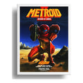 Cuadro Metroid Return Of Samus Game Videojuego Decoracion Marco Blanco