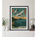 Cuadro Paisajes Arte Japón Monte Fuji Flor Sakura Decoracion Paisaje Japones 1 Marco Negro