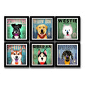 Set 6 Cuadros Perro Cafe Pop Art Razas Mascota Decoracion