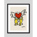 Cuadro Keith Haring Corazon Arte Urbano Decoracion Moderna Marco Negro