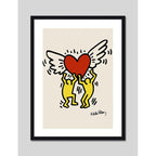 Cuadro Keith Haring Corazon Arte Urbano Decoracion Moderna Marco Negro