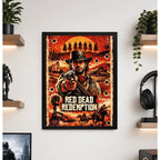 Cuadro Red Dead Redemption Videojuego Ps Art Game Decoracion Marco Negro