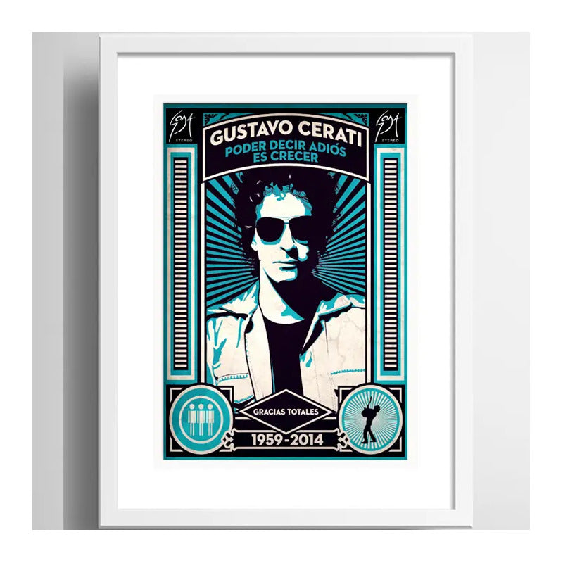 Cuadro Gustavo Cerati Soda Stereo B1 Decoracion Con Paspartú