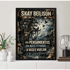Cuadro Skay Beilison Aves Migratorias Letra Rock Redondos Marco Negro