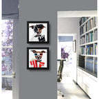 Set 2 Cuadros Perro Cinema Mascota Pet Arte Decoracion