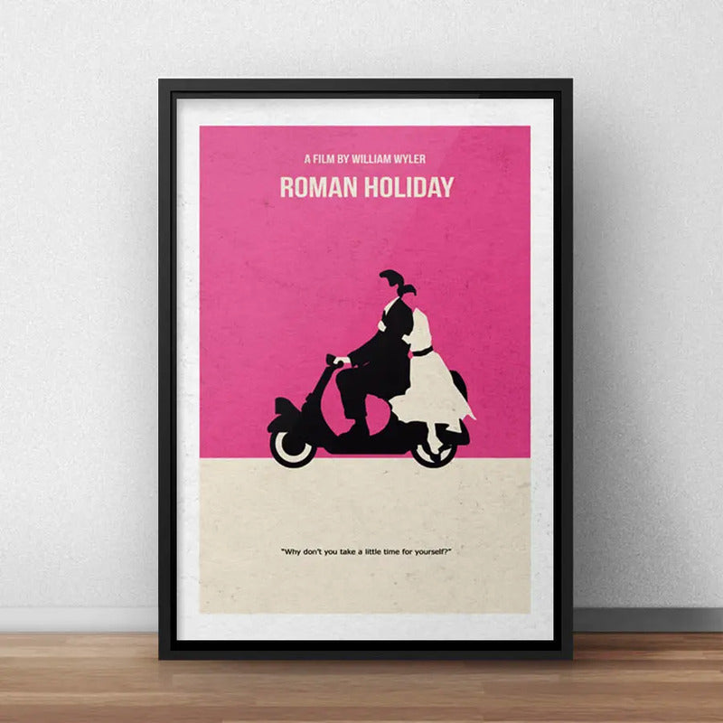 Cuadro Audrey Hepburn Minimalista Pelicula Roman Holyday