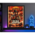 Cuadro Red Dead Redemption Videojuego Ps Art Game Decoracion Marco Negro